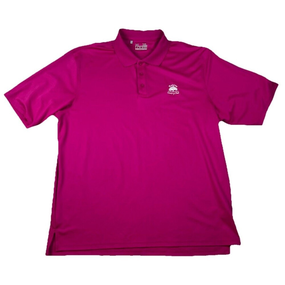 Under Armour Shirt Mens XL Pink Polo Rolling Hills Country Club Preppy Athletic
